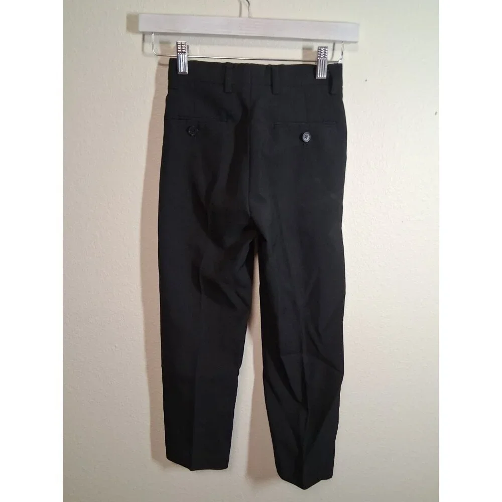 Vittorino Dress Pants Formal Business Slacks Trousers Black Boys Size 6